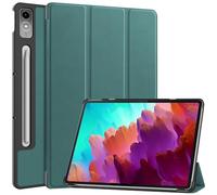 Kepuch Custer Funda para Lenovo Tab P12 Pro 2nd 12.7 2024 / Tab P12 TB371FC TB-370FU 2023,Slim Smart Cover Fundas Carcasa Case Protectora de PU-Cuero - Verde