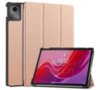 Kepuch Custer Funda para Leonvo Tab M11 TB330FU TB331FC, K11E 11" 2025, K11 TB-330/331FU,Slim Smart Cover Fundas Carcasa Case Protectora de PU-Cuero - Rose Oro