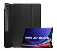 Kepuch Custer Funda para Samsung Galaxy Tab S10 Ultra 14.6" X920 X926B / S9 Ultra X910 X916B X918U / S8 Ultra X900 X906,Slim Smart Cover Fundas Carcasa Case Protectora de PU-Cuero - Negro