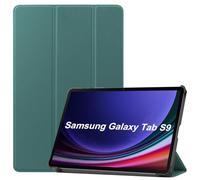 Kepuch Custer Funda para Samsung Galaxy Tab S9 11" X710 X716B X718U,S9 FE X510 X516B,S10 FE X520 X526B,S10 Lite X400 X406B,Slim Smart Cover Fundas Carcasa Case Protectora de PU-Cuero - Verde