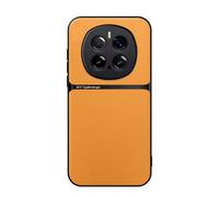 Kepuch Funda para Honor Magic 7 Pro - Litchi Grano Case Carcasa Placa de Metal Incorporada - Amarillo