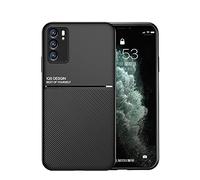Kepuch Mowen Funda para OPPO Reno 6 5G - Case Carcasa Placa de Metal Incorporada para OPPO Reno 6 5G - Negro