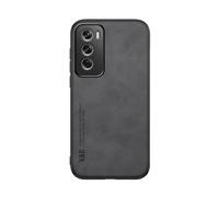 Kepuch Silklike Funda para OPPO Reno 12 Pro - Case Carcasa Placa de Metal Incorporada - Negro