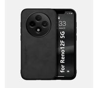 Kepuch Silklike Funda para OPPO Reno 12F 5G - Case Carcasa Placa de Metal Incorporada para OPPO Reno 12F 5G - Negro