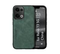 Kepuch Silklike Funda para OPPO Reno 13 5G China - Case Carcasa Placa de Metal Incorporada - Verde