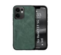 Kepuch Silklike Funda para OPPO Reno 13 F 5G Intl - Case Carcasa Placa de Metal Incorporada - Verde