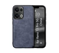 Kepuch Silklike Funda para OPPO Reno 13 Pro 5G China - Case Carcasa Placa de Metal Incorporada - Azul