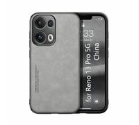 Kepuch Silklike Funda para OPPO Reno 13 Pro 5G China - Case Carcasa Placa de Metal Incorporada - Gris