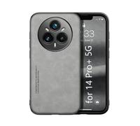 Kepuch Silklike Funda para Realme 14 Pro+ 5G - Case Carcasa Placa de Metal Incorporada - Gris
