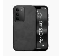 Kepuch Silklike Funda para Realme C75 4G - Case Carcasa Placa de Metal Incorporada - Negro
