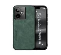 Kepuch Silklike Funda para Realme GT 7/ GT 7T - Case Carcasa Placa de Metal Incorporada - Verde