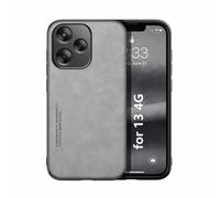 Kepuch Silklike Funda para Redmi 13 4G, Note 13R 5G, Poco M6 4G - Case Carcasa Placa de Metal Incorporada para Redmi 13 4G, Note 13R 5G, Poco M6 4G - Gris