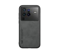 Kepuch Silklike Funda para Vivo X80 Pro - Case Carcasa Placa de Metal Incorporada para Vivo X80 Pro - Negro