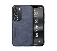Kepuch Silklike Funda para Vivo Y19s 4G - Case Carcasa Placa de Metal Incorporada - Azul