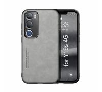 Kepuch Silklike Funda para Vivo Y19s 4G - Case Carcasa Placa de Metal Incorporada - Gris