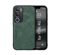 Kepuch Silklike Funda para Vivo Y19s 4G - Case Carcasa Placa de Metal Incorporada - Verde