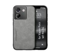 Kepuch Silklike Funda para Xiaomi Poco M7 Pro 5G - Case Carcasa Placa de Metal Incorporada - Gris