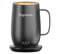 Kepwam Taza de café con calefacción T2-Plus, taza de café con calefacción de gran capacidad, capacidad líder, hasta 8 horas de batería y caliente hasta 65.0 °C, taza de café inteligente para mujeres y