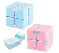 KEPYATI 2 Piezas Fidget Toys Infinite Cube Mini Kill Time Juguete Infinito Cubo Magic Infinito Flip Cubo para el estrés y la ansiedad Relajante Juguete Fidget Finger Toy Stress y Ansiedad
