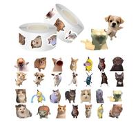 KEPYATI 2 Rollos De Pegatinas Emoji Gato, Paquete De Pegatinas De Memes Divertidos De Gatos, Para Kindle, Botellas, Teléfonos Móviles, Regalo Perfecto Para Tu Mejor Amigo (B)