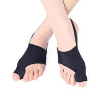 KEPYATI 2 Uds Corrector De Juanetes Y Hueso Del Pie - Separador Dedos Pie - Para Hombre Y Mujer - Alivio Del Dolor Uso Dia Y Noche Hallux Valgus - Dedo Martillo Talla, Negro (Talla Grande/41-46)