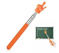 KEPYATI Mini Punteros Telescópicos Retráctiles Finger, Diseño Naranja, Color Llamativo, Favorece La Concentración, Para Salas De Profesores, Directores De Orquesta (Hasta 68 Cm).