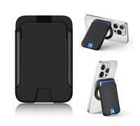 KEPYATI Porte-Cartes Avec MS, Compatible Avec Magnétique, Blocage RFID, Avec Support Réglable, Pour iPhone Série 17/16/15/14/13/12 Et Google Pixel 10/10 Pro/10 Pro XL, 3 Porte-Cartes, Noir