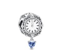 KEQ Abalorio de plata 925 con forma de corazón para pulsera Pandora Mom Has You In His Arms Family Dog Charm para esposa, Día de la Madre, amor, corazón, cumpleaños, regalo BBF, Mini, Plata de ley