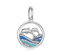 KEQ Abalorio de plata 925 con forma de corazón para pulsera Pandora Mom Has You In His Arms Family Dog Charm para esposa, Día de la Madre, amor, corazón, cumpleaños, regalo BBF, Plata de ley, No es