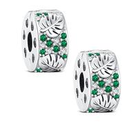 KEQ Abalorios Clip Plata 925 con Circonitas - Joyas para Pulsera, Collar o Brazalete - Regalo Mujer, Madre, Cumpleaños - Compatible con Pulseras de Abalorios (Monstradeliciosa Liebm)