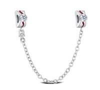 KEQ Charms Abaloriosde Cuentas Manzana Bruja Venenosa Plata de Ley 925 con Circonita Cúbica Halloween Skull Pumpkin Colgante con Mujer Europeo Pulsera Collar (Silikon-Sicherheitskette mit Augapfel)