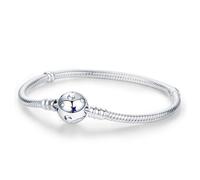 KEQ Pulsera de plata de ley 925 para mujer, cadena de serpiente, estrella, luna, pata de perro, bonitos momentos icónicos, pulsera europea, regalo de joyería para mujer, 16 Centimetres, Plata, No es