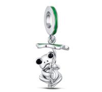 KEQ Pulseras Charms Plata de Ley 925 Abalorios Charms Colgantes de Animales de amor familiar Cuentas Compatible con Pulsera Europeo Charms para Mujer (Colgante de rana para días lluviosos)