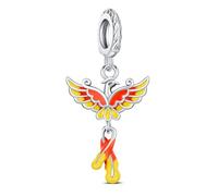 KEQ Rise From the Ashes Phoenix Encanto Phoenix Plata 925 para Pulseras y Collares for Women Unique Colorful Phoenix Pendant Necklace Charm Animal Necklace Jewelry Gifts for Bestfriend Mother