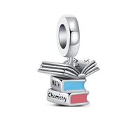 KEQ Wizarding World - Abalorio para pulsera, plata de ley 925, diseño de bruja mágica, para Halloween, Navidad, regalos, Plata de ley, Circón