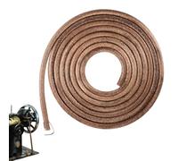 KEQAR 1 Pcs Correa de Cuero Duradera para Máquinas de Coser con Gancho - Compatibilidad Universal para Singer, Brother y Más (183cm, 5mm de Diámetro)