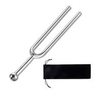 KEQAR 1 Pcs Diapasón A440 Hz de Acero Inoxidable, con Bolsa Negra de Almacenamiento para Afinación de Instrumentos Musicales Estándar, Violín y Guitarras (Negro)