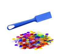 KEQAR 1 Pcs Set de Varilla Magnética y Fichas de Bingo, Varilla Magnética con 100 Discos Metálicos Anillados, Kit STEM para Aprendizaje, Juego Familiar, Fichas para Bingo (19 cm)