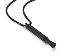 KEQAR 1 Pieza Cadena Libre de Humo, Fácil de Dejar, Anillo Antiestrés, Meditación Reducida, Acero Inoxidable, Collar, Transpirable (Negro)