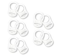 KEQAR 10 Pcs Anillos de Silicona para Chupetes Adaptador de Chupetero Clip de Chupete Compatible con Chupete