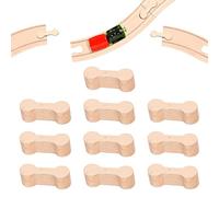 KEQAR 10 Piezas Adaptadores Universales para Tren de Madera, Conectores de Vías de Tren, Accesorios para Trenes de Madera, Ideal para Fiestas de Cumpleaños y Juegos en Grupo