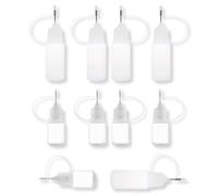KEQAR 10 Piezas Botellas Dispensadoras de Plástico, Botellas Aplicadoras con Aguja de Acero Inoxidable, Botellas de Pegamento con Punta Dosificadora, Botella, Jeringa con Aguja 5ml (5ml/10ml)