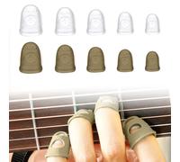 KEQAR 10 piezas Silicone Manga De Dedo, Protector de Punta De Los Dedos para Guitarra, Protección del Dedo Antideslizante para Instrumentos De Cuerda, Dedal de Silicona para Guitarra (5 tamaños)