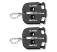 KEQAR 2 Contadores de Puntuación de Golf, Contador Manual de Golpes, Indicador de Resultados de Golf, Accesorio Portátil con Llavero para Golfistas