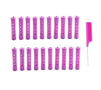 KEQAR 20 Piezas Rulos Permanentes para el Pelo Set Completo Bigudíes para Mujeres para Estilo Natural Herramienta de Rizado para Cabello Largo y Corto 1.9 * 8.2cm con Peine