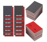 KEQAR 24 Piezas Esponjas de Lijado, Almohadillas y Bloques de Lijado Manual, Grano 180-3000, Suaves y Flexibles, para Madera, Pladur, Muebles, Metal, Pulido y Reparación de Carrocerías