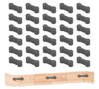 KEQAR 30 Piezas Adaptadores Universales para Tren de Madera, Conectores de Vías de Madera, Accesorios para Trenes de Madera, Ideal para Fiestas de Cumpleaños y Juegos Creativos