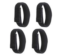 KEQAR 4 PCS Clips Elásticos para Pantalón con Velcro para Ciclismo, Senderismo, Pesca, Caza, Jardinería y Uniformes Militares (Negro)