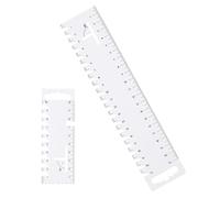 KEQAR 4 Pcs Regla de Patchwork para Costura, Herramienta de medición precisa y transparente, Accesorios Quilting para Patchwork y Manualidades (21 cm y 10 cm)