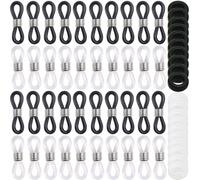 KEQAR 40 piezas Antideslizante Cadenas Anteojos, Largo Ajustable, Conectores Para Correa, Silicona Soporte Bucle, Goma Y Metal, Tamaño Universal, Proyectos Manualidades, De Sol